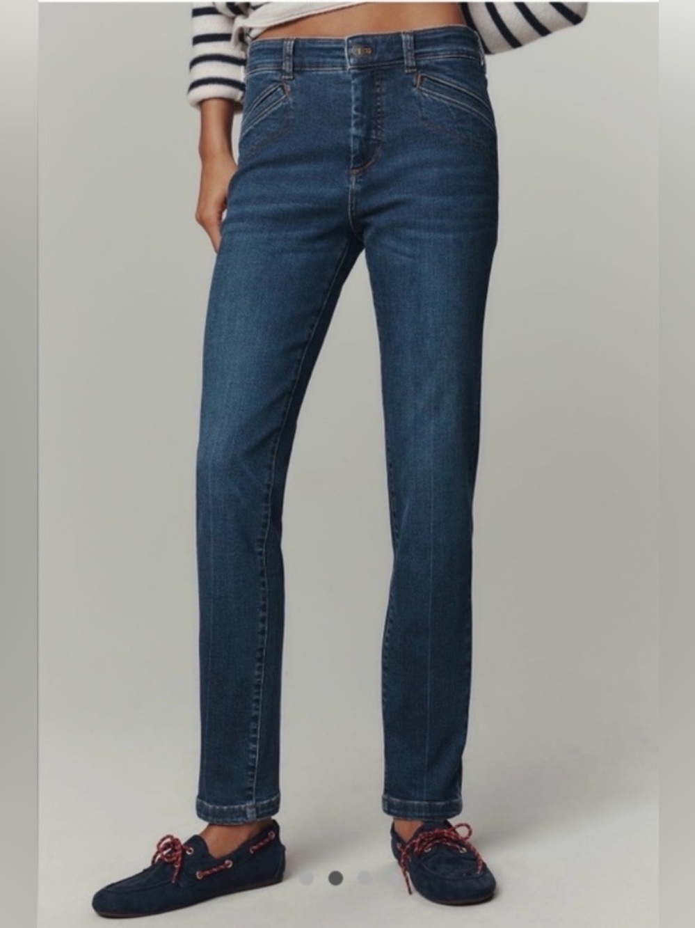 Anthropologie Pilcro Rococo Mid Rise Skinny Jeans in Medium Wash - Size 28